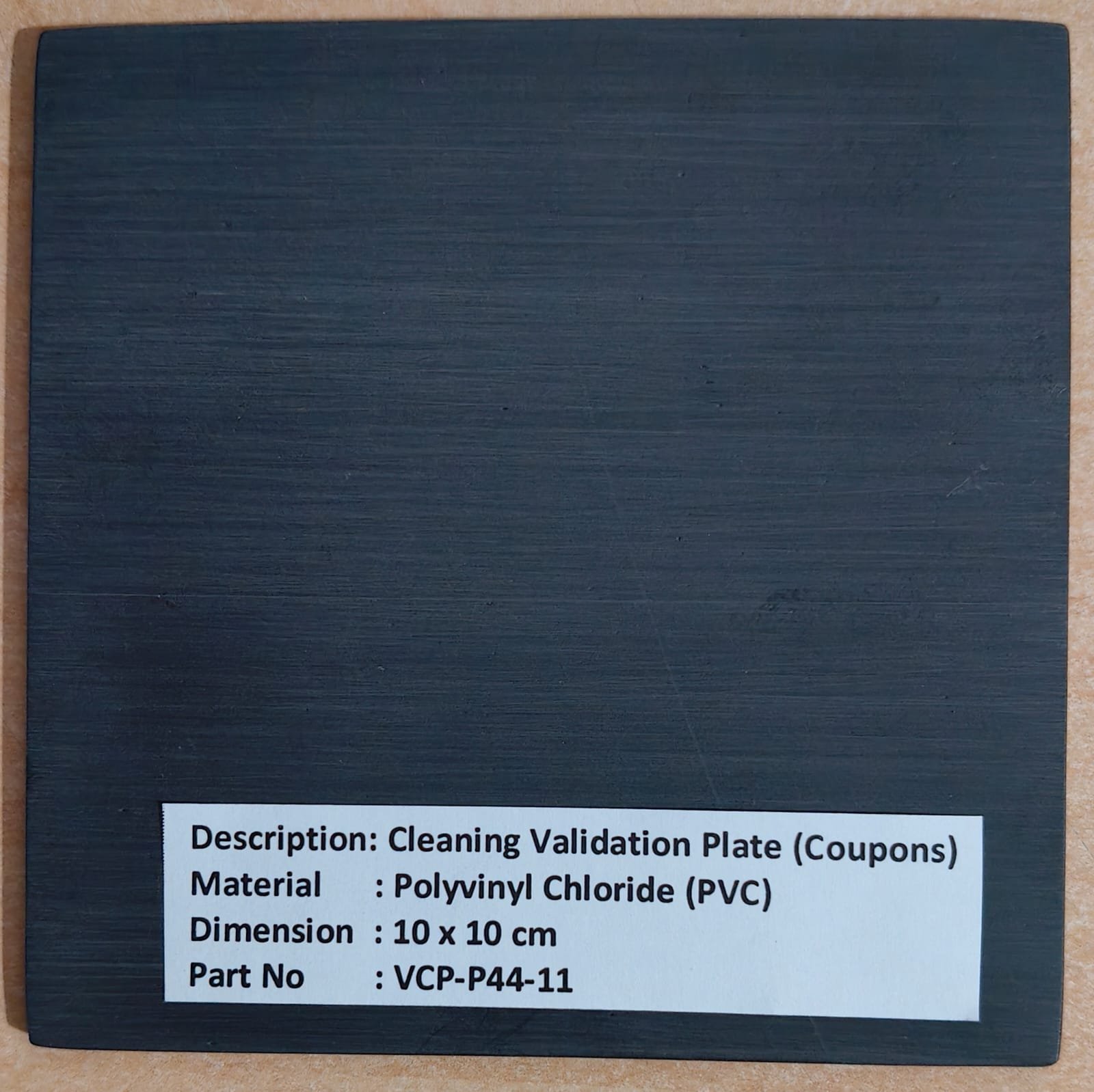 Cleaning Validation Plate (Coupons) – PVC